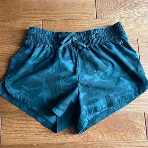Green camo athletic shorts